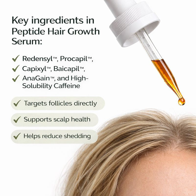 Peptide Hair Serum for Growth, Volume, & Thickness